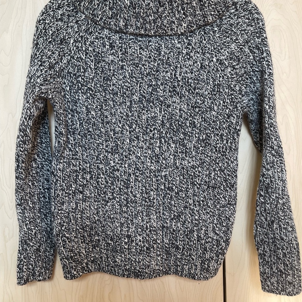 Ralph Lauren Black and White Cowl Neck Sweater